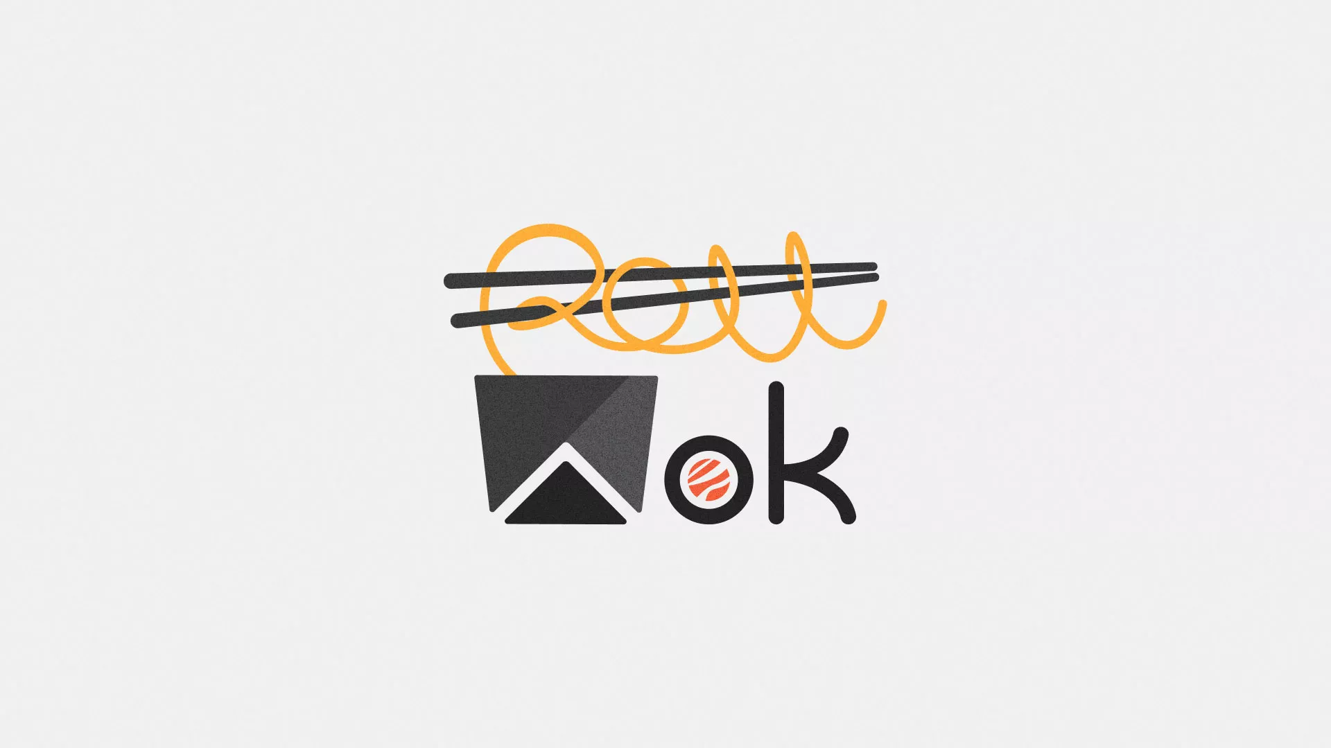 Разработка логотипа суши-бара «Roll Wok Club» в Новокузнецке